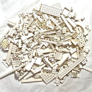 1 lb (16 oz) White LEGO with Bricks, Plates & Specialty Parts - Clean!